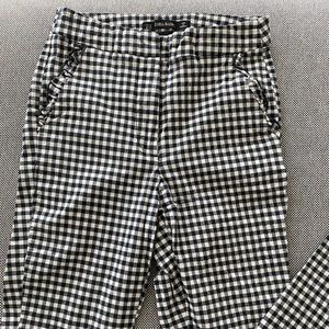 Black and White Checkered Trousers